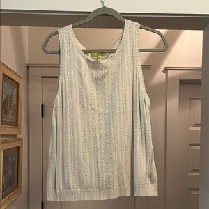 Elegant Beige Sleeveless Top